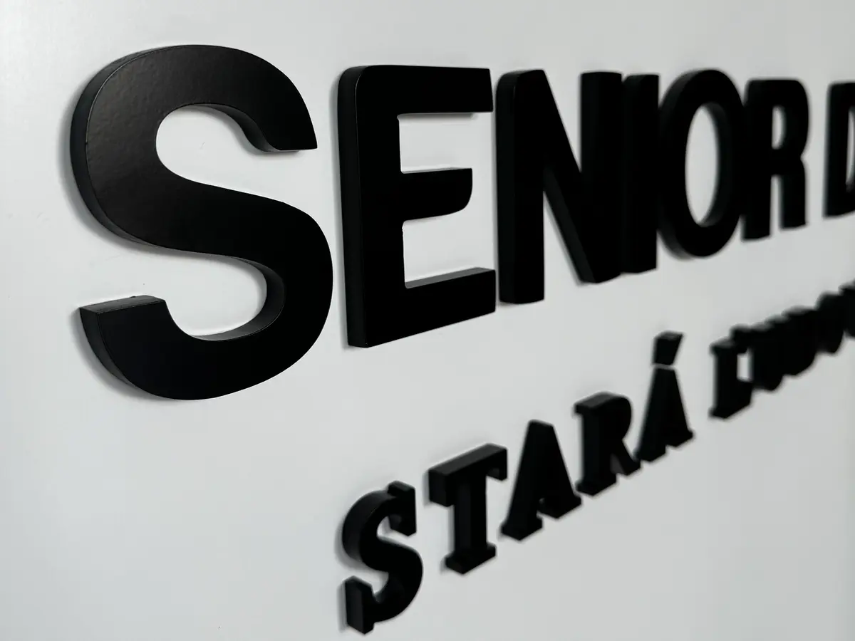 Akrylová laserem řezaná 3D písmena — Senior Dom Stará Ľubovňa